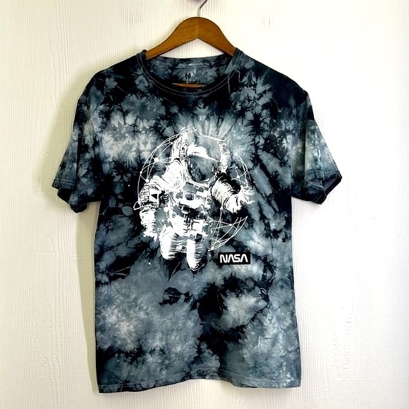 Hyper Space - Tye Dye Astronaut NASA Graphic Short Sleeve T Shirt Size Medium - Picture 7 of 9